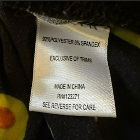 Black Drawstring Joggers with Avocado Pattern - Picture 2 of 11